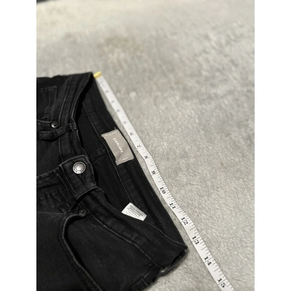 Everlane Women's Black Mid Rise Skinny Jeans Size 27 Regular 27x28 Pants Stretch